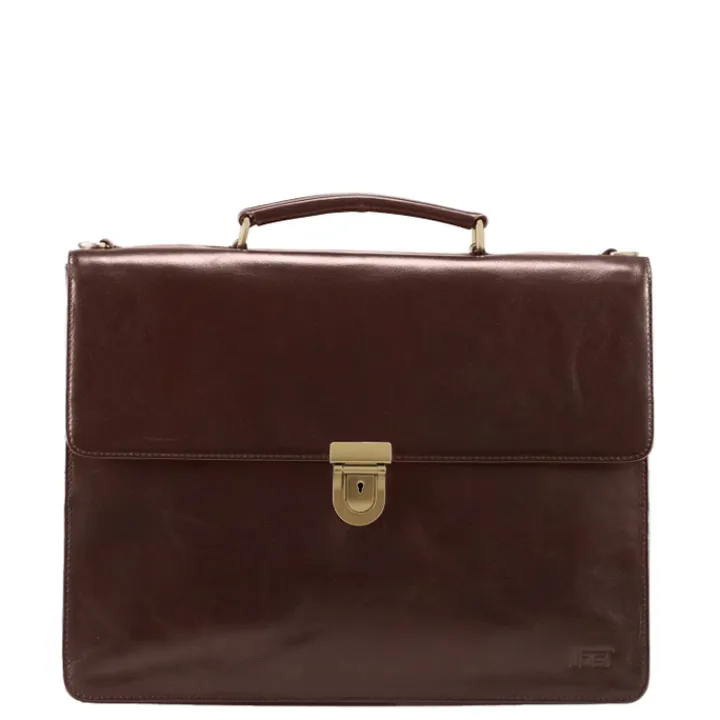 Aktetassen|15 Inch Laptoptassen>Jost Skagen Briefcase 2 Comp. brown