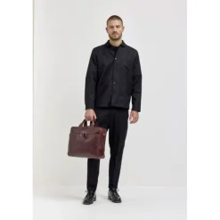 Herentassen|15 Inch Laptoptassen>Jost Skagen Businessbag 2 Comp. brown