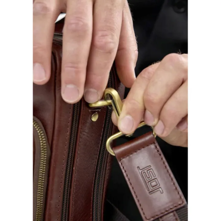 Herentassen|15 Inch Laptoptassen>Jost Skagen Businessbag 2 Comp. brown