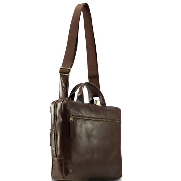 Herentassen|15 Inch Laptoptassen>Jost Skagen Businessbag 1 Comp. brown