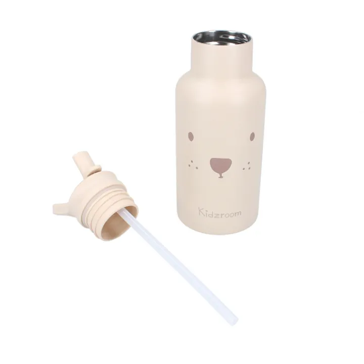 Waterflessen|Thermosflessen>Kidzroom Beary Excited Bottle 350 ML beige
