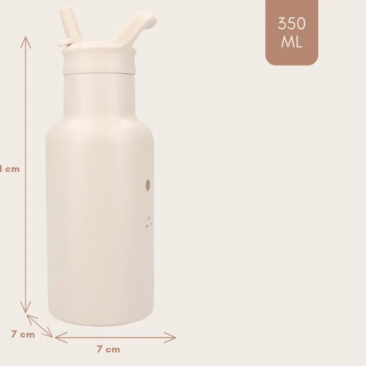 Waterflessen|Thermosflessen>Kidzroom Beary Excited Bottle 350 ML beige
