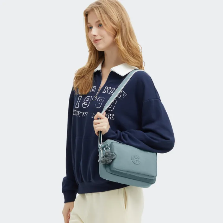 Schoudertassen|Crossbody>Kipling Abanu M relaxed grey