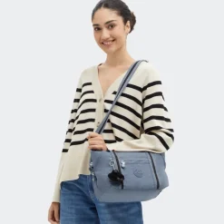Schoudertassen|Handtassen>Kipling Art Mini blue stone