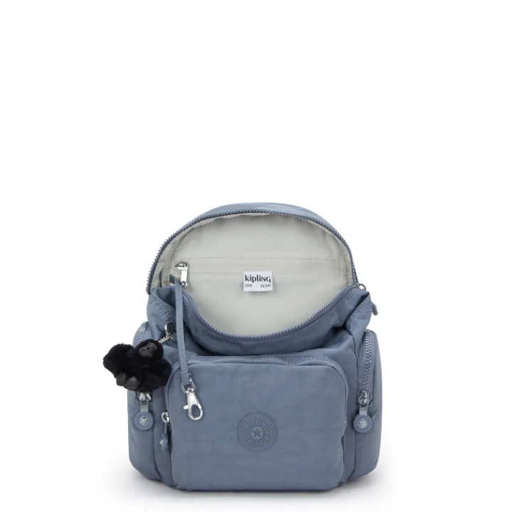 Mini Rugzakken|Kleine Rugzakken>Kipling City Zip Mini b blue stone