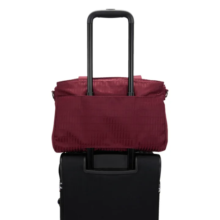 Dames Schooltassen|Schooltas Shoppers>Kipling Elysia Work S e jq maroon tile jacquard