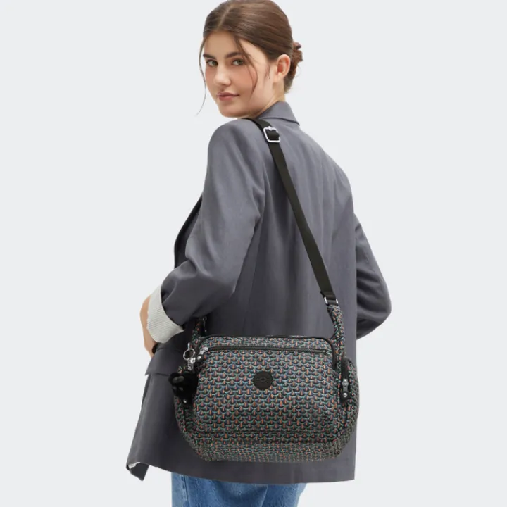 Schoudertassen|Damestassen>Kipling Gabbie prt ac geo feather