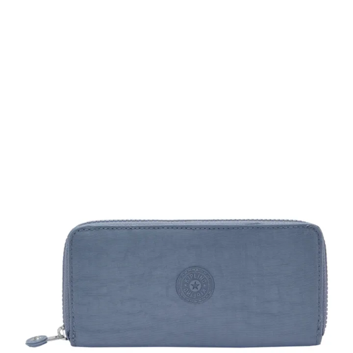 Rfid Portemonnees|Grote Portemonnees>Kipling Money World blue stone
