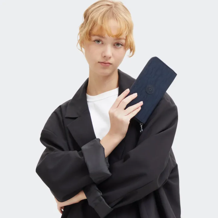 Rfid Portemonnees|Grote Portemonnees>Kipling Money World Wallet blue bleu2
