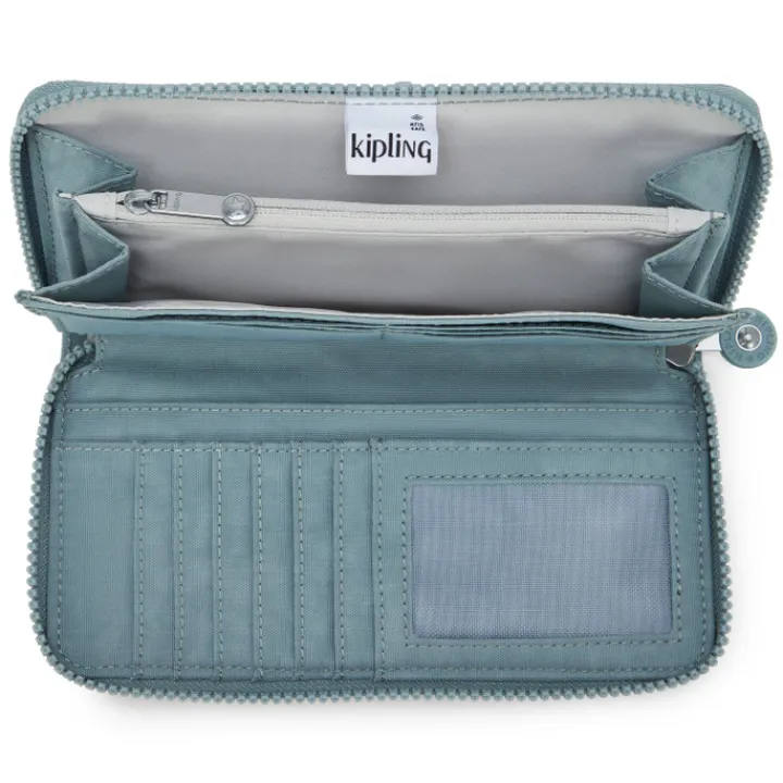 Rfid Portemonnees|Grote Portemonnees>Kipling Money World Wallet relaxed grey