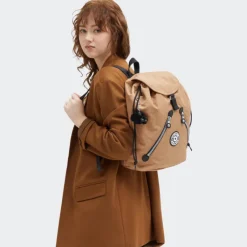 Daypack|Dames Rugzakken>Kipling New Fundamental L y2k early tan heritage