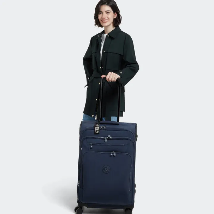 Zachte Koffers|Reiskoffers>Kipling New Youri Spin M blue bleu 2