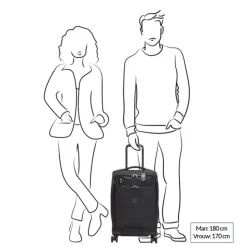 Transavia Trolleys|Handbagage Trolleys>Kipling New Youri Spin S black noir