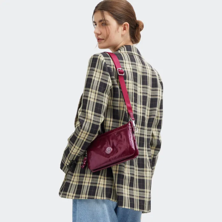 Schoudertassen|Crossbody>Kipling Riri be high gloss wine