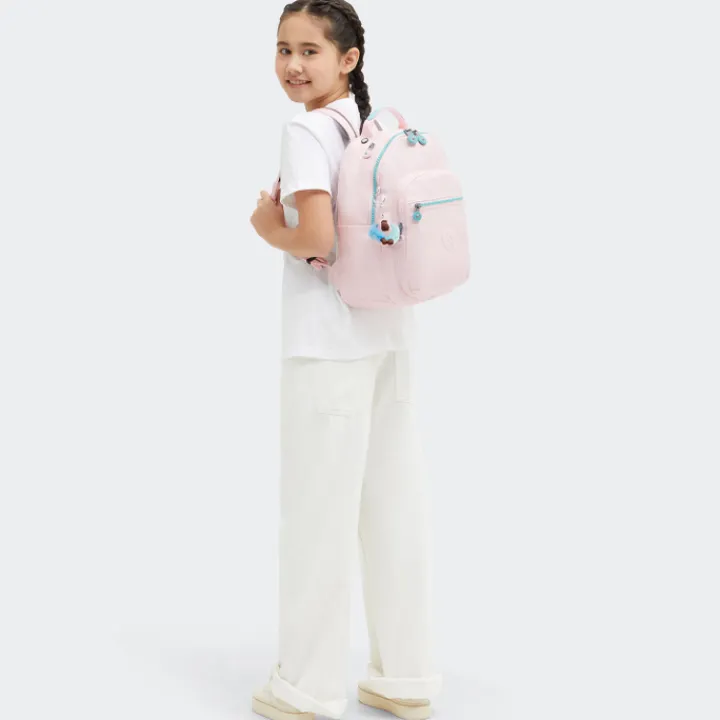 Kleine Rugzakken|Schoolrugzak>Kipling Seoul S pink met