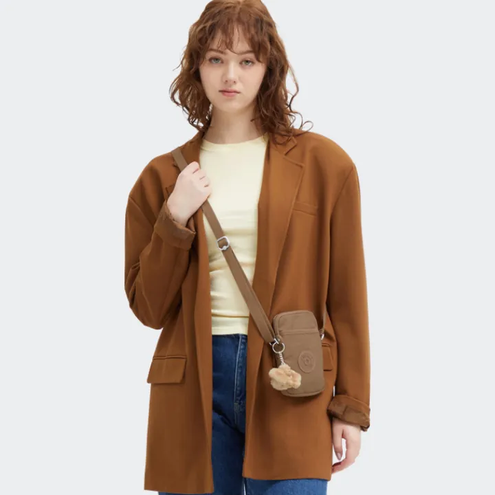 Schoudertassen|Crossbody>Kipling Tally early tan