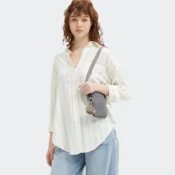 Schoudertassen|Crossbody>Kipling Tally inviting grey