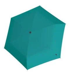 Paraplu'S>Knirps U.200 Ultra Light Duomatic Paraplu UV Protection turquoise with black coating