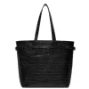 Schoudertassen|Fashion Tassen>Liebeskind Lora Croco Tote L black