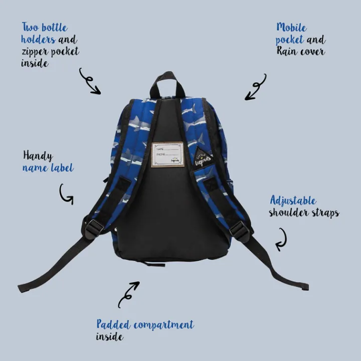Peuter Rugzakken|Kinderrugzakken>Little Legends Backpack L shark mouth