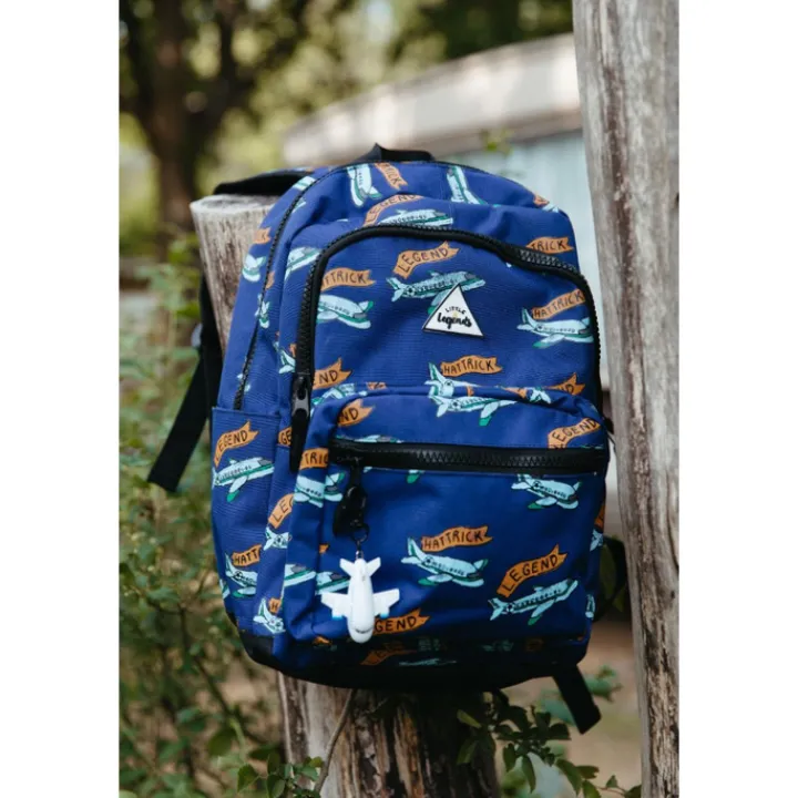 Kleine Rugzakken|Peuter Rugzakken>Little Legends Backpack L football plane