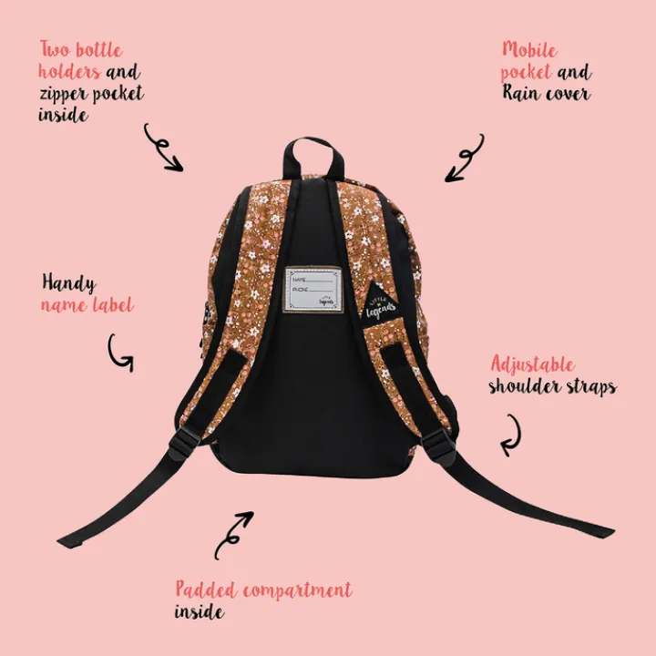 Peuter Rugzakken|Kinderrugzakken>Little Legends Backpack L vintage flower