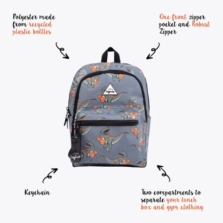 Peuter Rugzakken|Kinderrugzakken>Little Legends Backpack L dino boxing