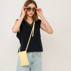Telefoontasjes|Fashion Tassen>LouLou Essentiels Mia sorbet yellow
