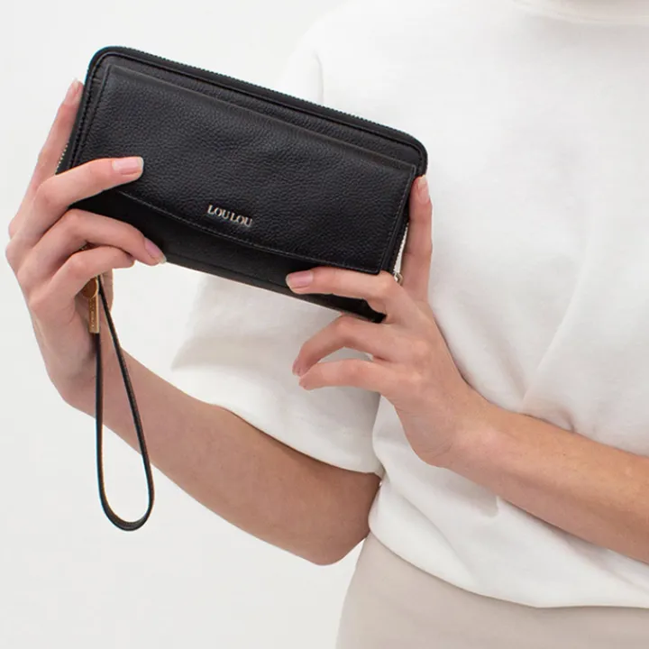 Rfid Portemonnees|Grote Portemonnees>LouLou Essentiels SLB blue