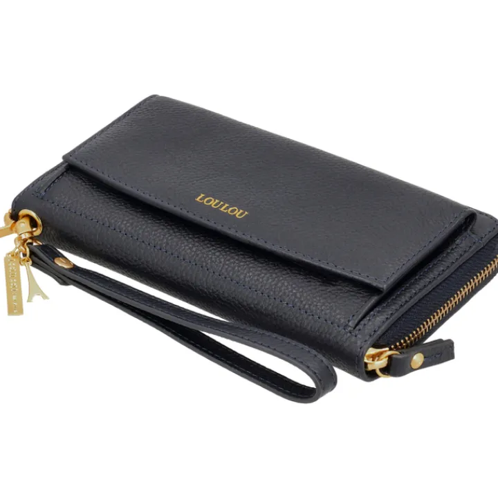 Rfid Portemonnees|Grote Portemonnees>LouLou Essentiels SLB blue