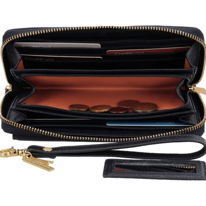 Rfid Portemonnees|Grote Portemonnees>LouLou Essentiels SLB blue