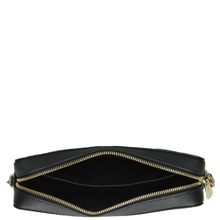 Schoudertassen|Crossbody>Michael Kors Jet Set Lg Crossbody Golden Chain Bag black