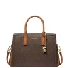 Schoudertassen|Handtassen>Michael Kors Laila MD Satchel brn/acorn