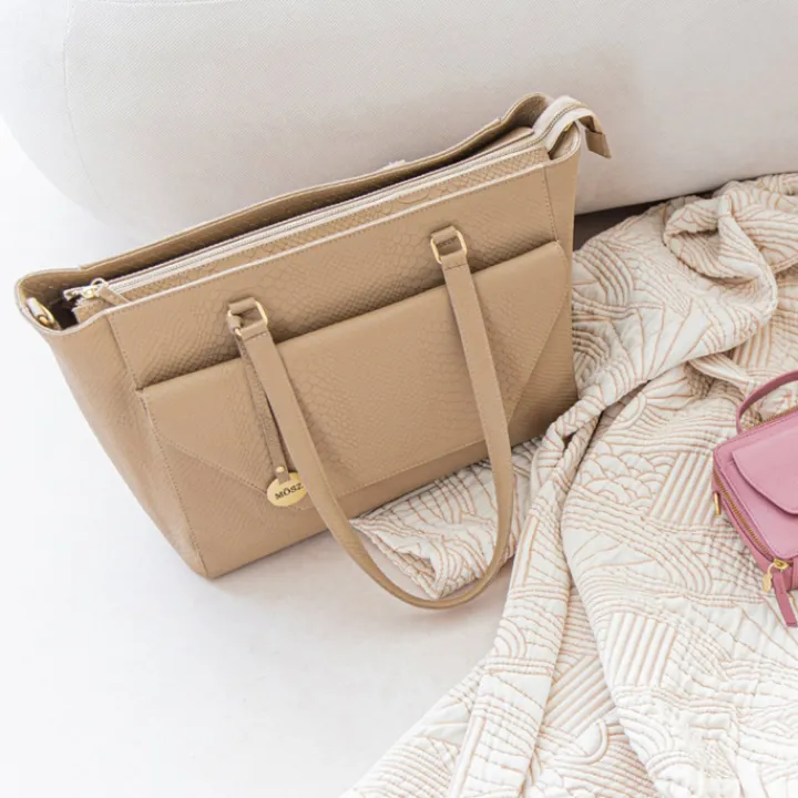 15.6 Inch Laptoptassen|Laptop Schoudertassen>MOSZ Denise Workbag 15.6" Jungle taupe