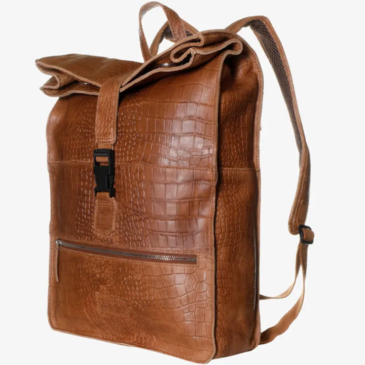 Luiertassen|Damestassen>Mozz Croco Gobi Backpack croco camel