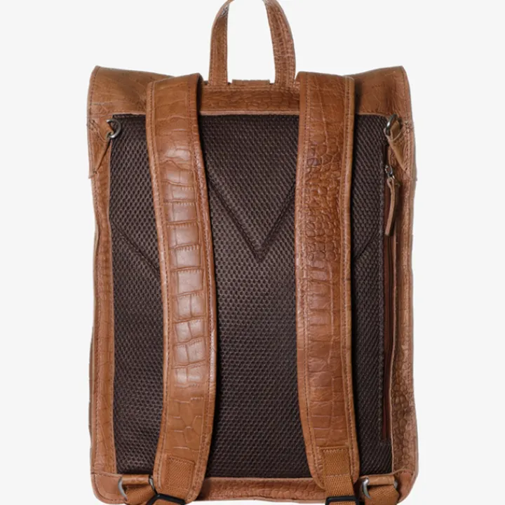 Luiertassen|Damestassen>Mozz Croco Gobi Backpack croco camel