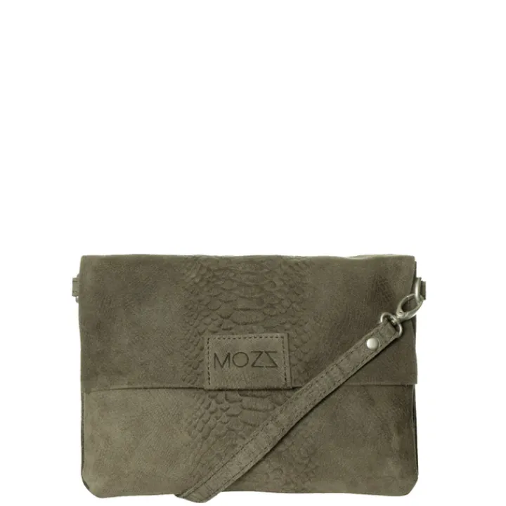 Luiertassen|Damestassen>Mozz Luieretui Crossbody Suede snake olive