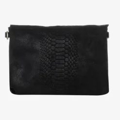 Luiertassen|Damestassen>Mozz Luieretui Crossbody Suede snake zwart
