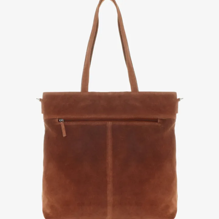Luiertassen|Damestassen>Mozz Momsbag Shopper Suede cognac