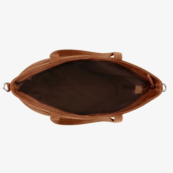 Luiertassen|Damestassen>Mozz Momsbag Shopper Suede cognac