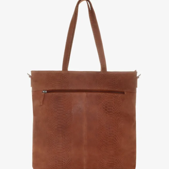 Luiertassen|Damestassen>Mozz Momsbag Snake Shopper cognac