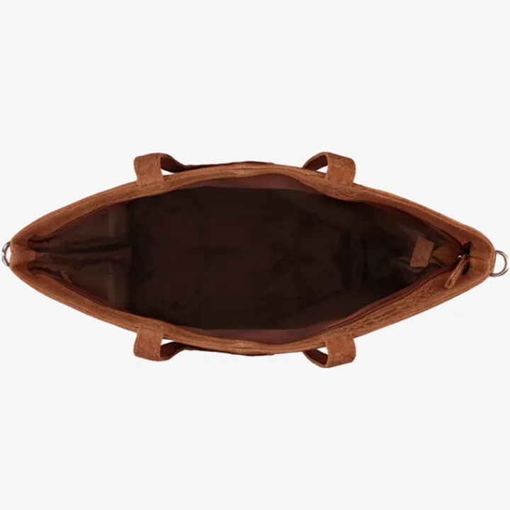 Luiertassen|Damestassen>Mozz Momsbag Snake Shopper cognac