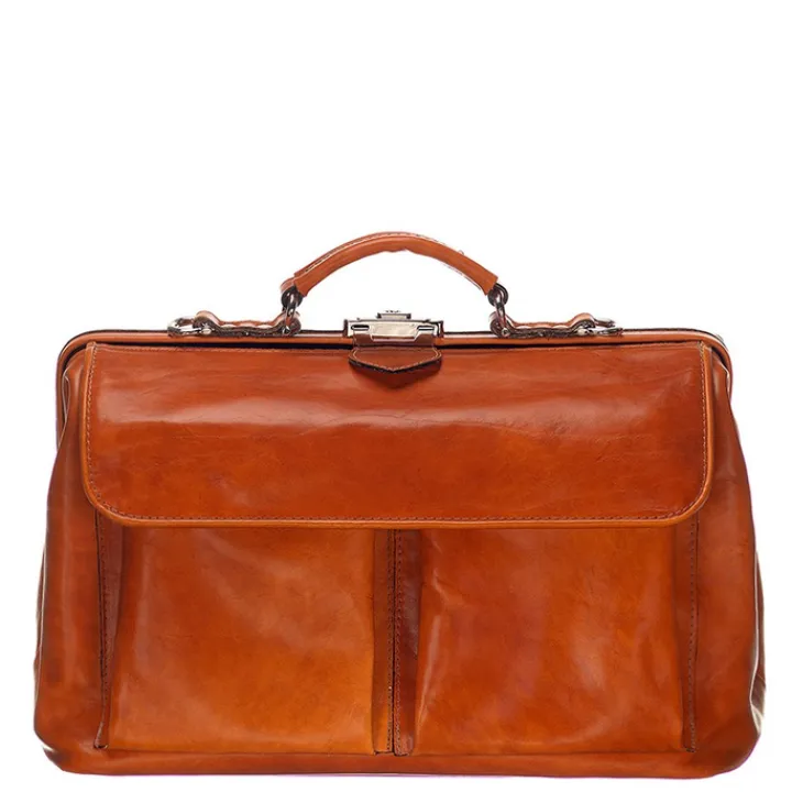 Aktetassen|15 Inch Laptoptassen>Mutsaers The Doctor 15'' Dokterstas cognac