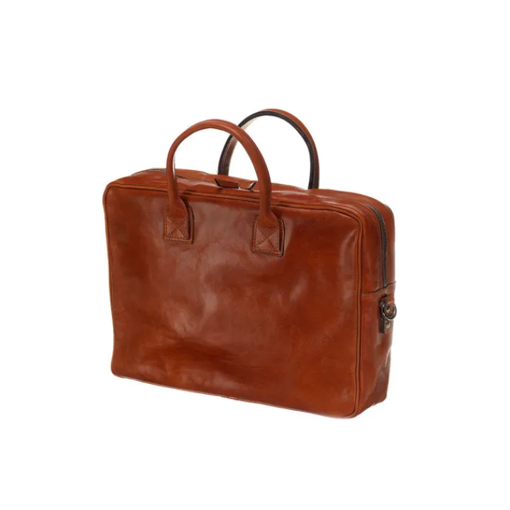 Herentassen|Laptop Schoudertassen>Mutsaers The Sleeve Plus 13.3" cognac
