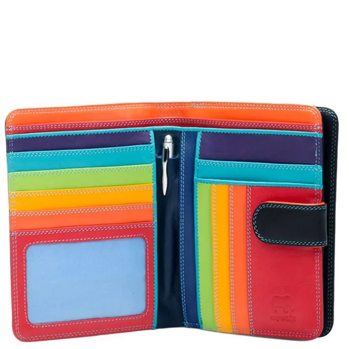 Dames Portemonnees|Leren Portemonnees>Mywalit Ladies Large Wallet Zip Purse black/pace
