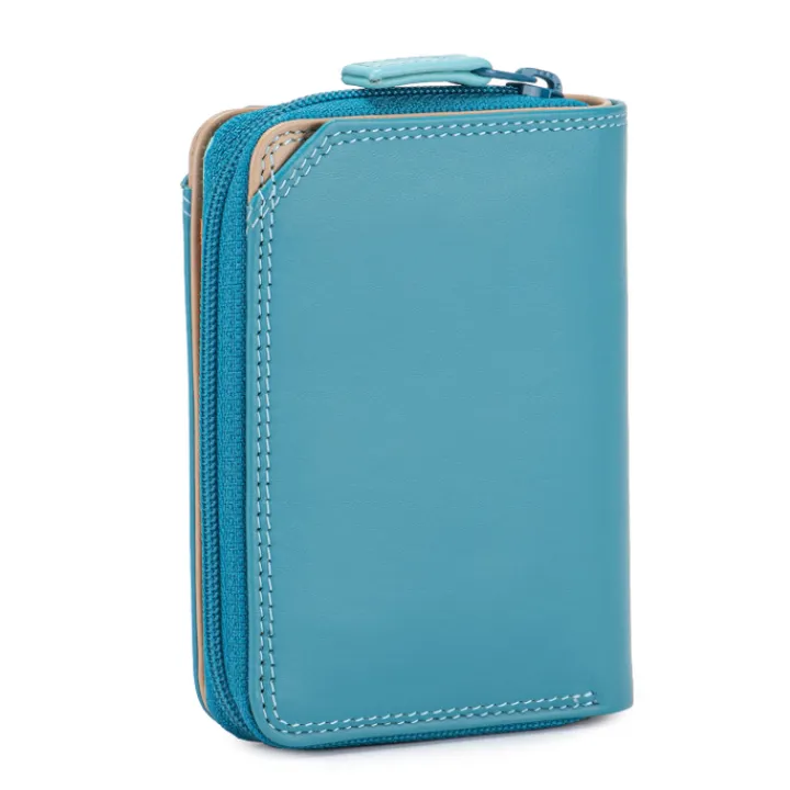 Kleine Portemonnees|Leren Portemonnees>Mywalit Ladies Small Wallet w/Zip Around Purse sardinia