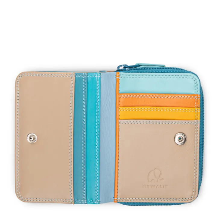 Kleine Portemonnees|Leren Portemonnees>Mywalit Ladies Small Wallet w/Zip Around Purse sardinia