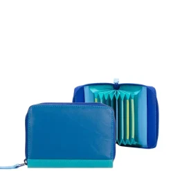 Leren Portemonnees|Dames Portemonnees>Mywalit Ladies Zip Around Fan CC Holder seascape