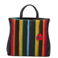 Shoppers|Damestassen>Mywalit Laguna Large Leather and Suede Shopper black