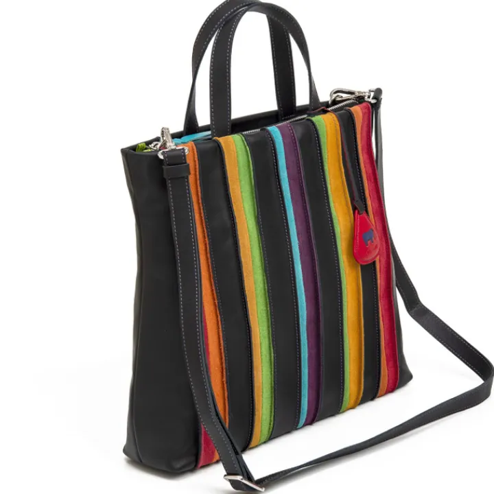 Shoppers|Damestassen>Mywalit Laguna Large Leather and Suede Shopper black